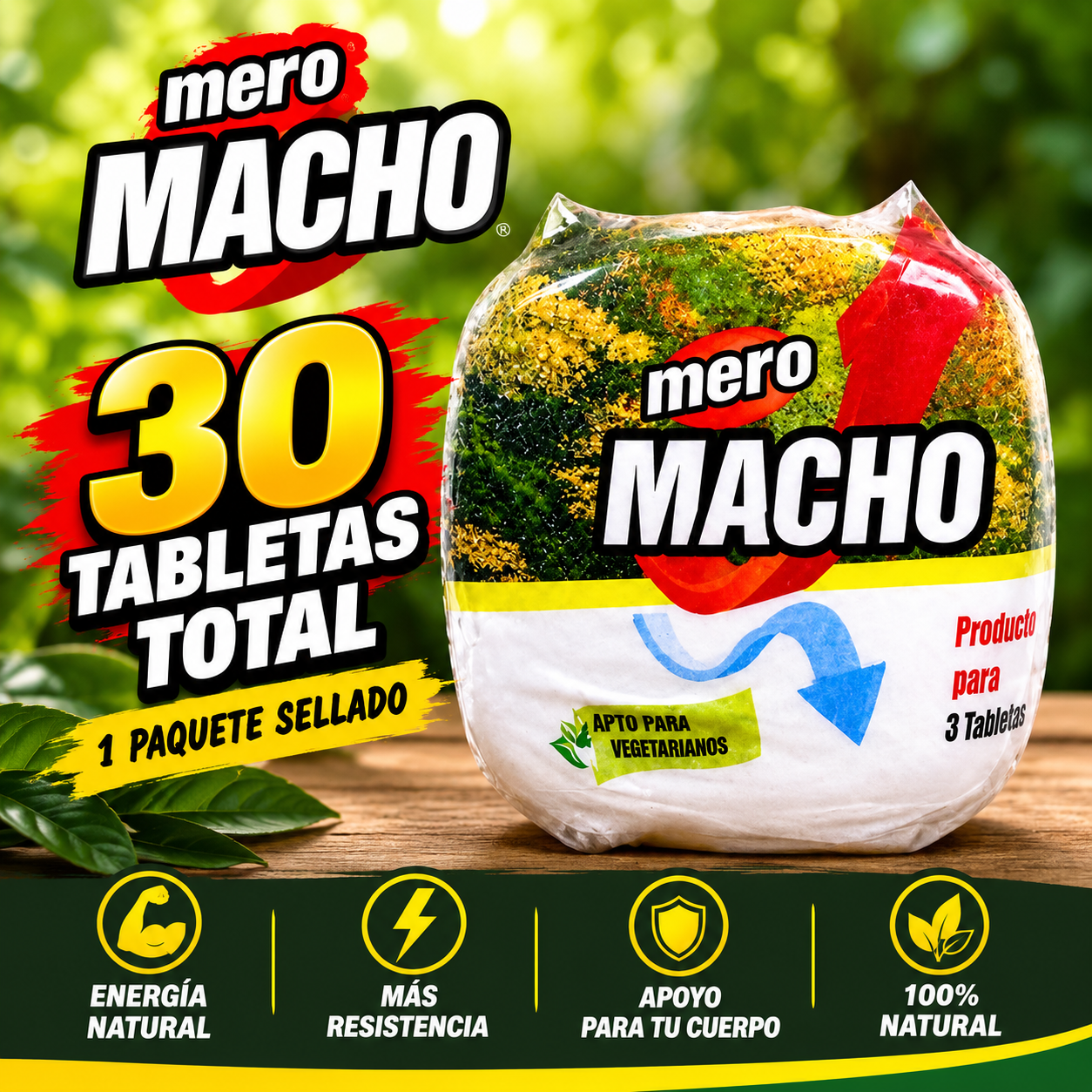 Mero Macho Herbal Supplement - Pack x 30 Tablets